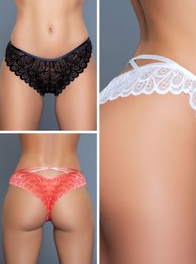 Three-Piece Lace Brazilian Cut Panty Pack