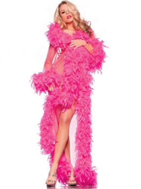 Hot Pink Glam It Up Feather Robe
