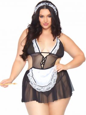 Plus Size Sexy Naughty Maid Costume