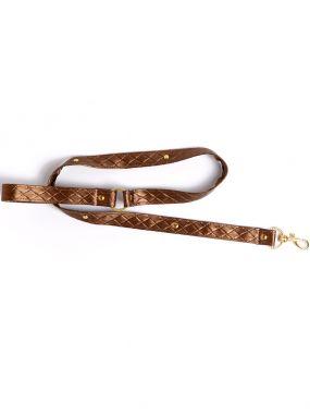 Bronze Quilted Collar & Removable Leash