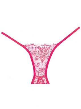 Hot Pink Lace Enchanted Bell Panty W/ Open Butt