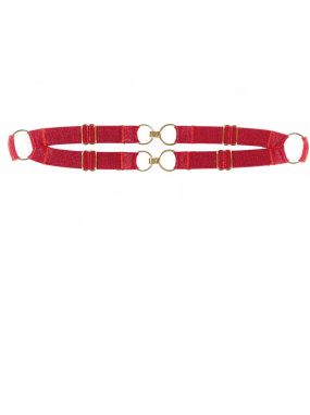 Red Double Elastic Strap Collar