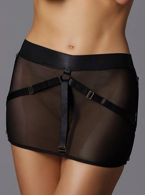 Black Mesh Skirt W/ Adjustable Straps