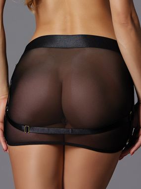 Black Mesh Skirt W/ Adjustable Straps