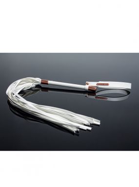 White Faux Leather Flogger Whip