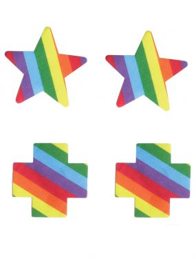 Rainbow X's & Stars Pasties- Two Pair Set