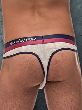 Ivory French Terry Cut-Out Men's Thong