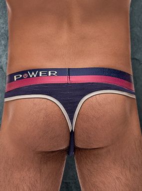 Navy French Terry Cut-Out Men's Thong