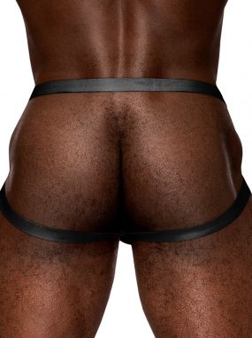 Black Eclectic Designed Mesh Men's Jock Strap