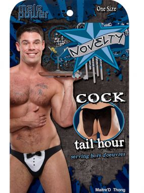 Men's Novelty Cock Tail Hour Maitre D'Thong