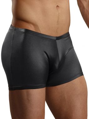 Black Nylon Spandex Men's Pouch Short
