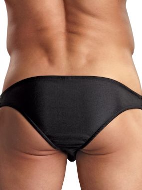 Black Euro Male Spandex Men's Brazilian Pouch Bikini Brief