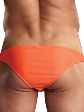 Orange Euro Male Spandex Men's Brazilian Pouch Bikini Brief