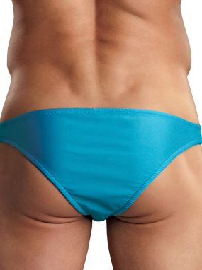 Turquoise Euro Male Spandex Men's Brazilian Pouch Bikini Brief
