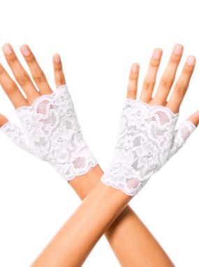 Baby Pink Lace Fingerless Gloves
