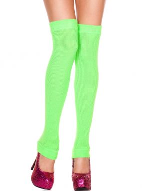 Neon Green Footless Opaque Leg Warmers