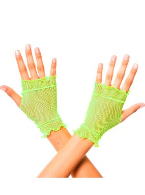 Fishnet Flounce Gloves