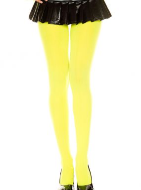 Neon Yellow Classic Opaque Pantyhose