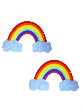 Rainbow Glitter Cloud Pasties