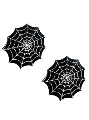 Spider Web Glitter Blacklight Pasties