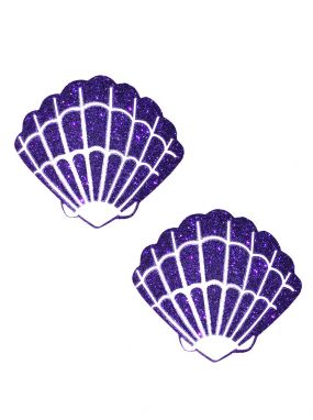 Purple Rain Glitter Mermaid Shell Pasties