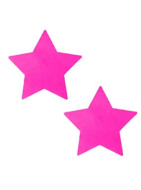 Neon Pink Blacklight Star Pasties