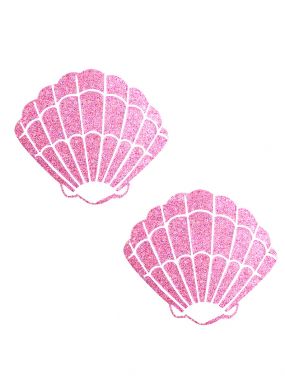 Sparkle Pony Pink Glitter Mermaid Shell Pasties