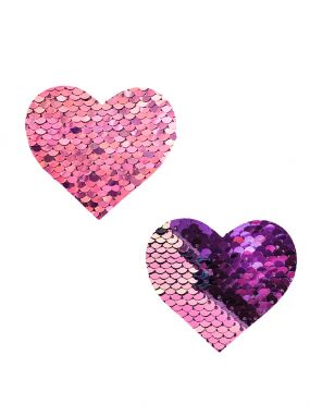 My Lil Pony Pink/Purple Reversible Sequin Heart Pasties