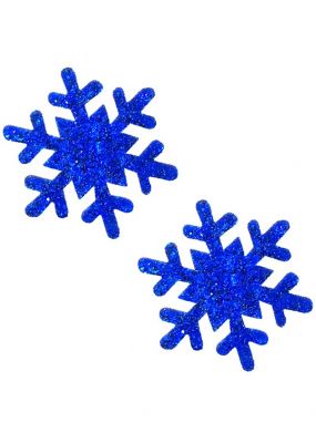 Blue Glitter Snowflake Pasties