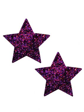 Super Sparkle Purple Cheshire Glitter Star Pasties
