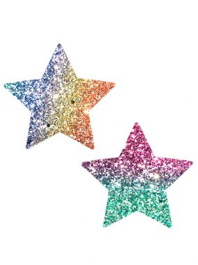 Super Sparkle Rock Kandi Multicolor Glitter Star Pasties