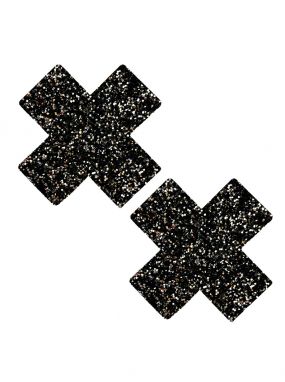 Super Sparkle Black Tinsel Chunky Glitter X Pasties