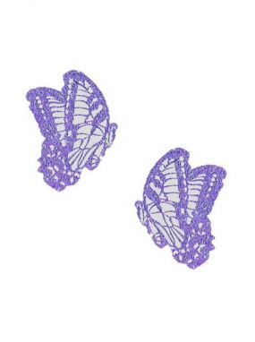 Lavender Glitter Butterfly Pasties