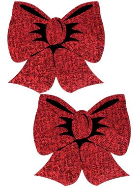 Red/Black Holographic Bows Pasties