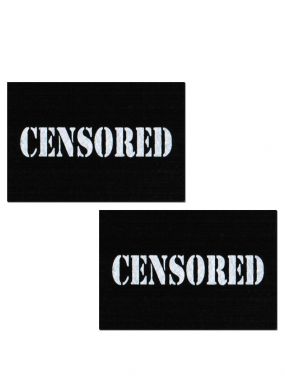 Black Censored Bar Pasties