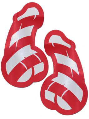 Christmas Candy Cane Penis Pasties