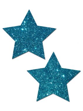 Blue Glitter Star Pasties