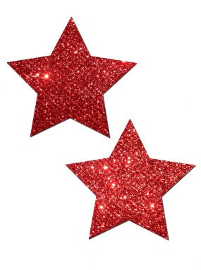Red Glitter Star Pasties