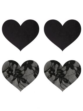 Black Heart Pasties-Two Pair Set