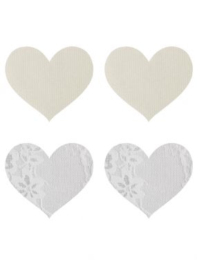 White Heart Pasties-Two Pair Set