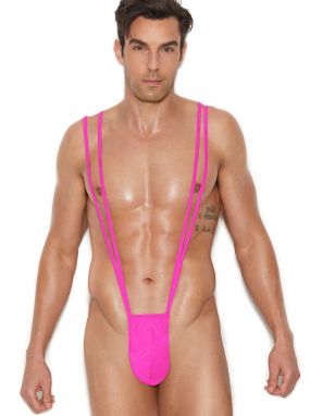 Neon Pink Stretch Men's Suspender Pouch