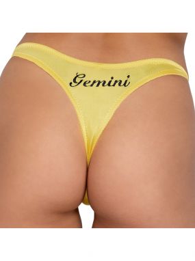 Gemini Zodiac Sign High Cut Thong