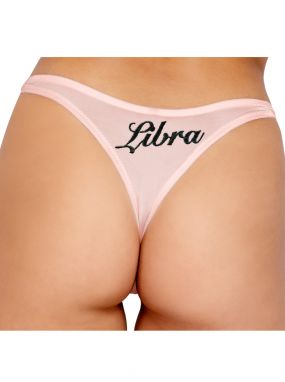 Libra Zodiac Sign High Cut Thong