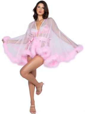 Pink Hollywood Glam Luxury Mini Robe