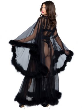 Black Hollywood Glam Luxury Robe