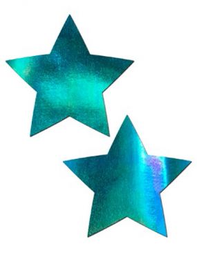 Blue Iridescent Star Pasties