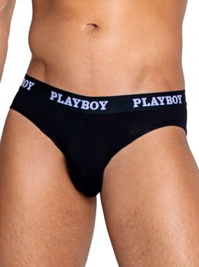 Black Soft Modal Playboy Men's Briefs
