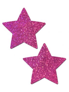 Hot Pink Glitter Star Pasties