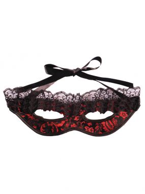 Madame's Mystique Lace Trimmed Embroidered Eye Mask