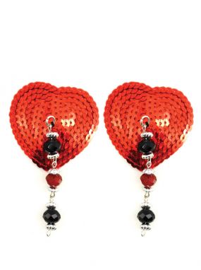 Bijoux de Nip Red Sequin Heart Pasties